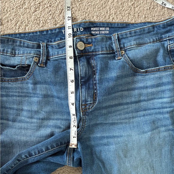 Torrid Perfect Wide Leg Vintage Stretch Denim Blue Jeans Women’s 12R - Picture 9 of 11